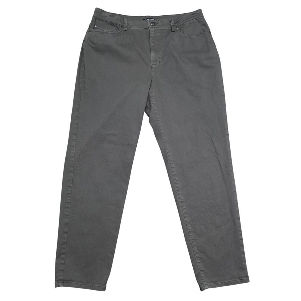 Eileen Fisher Cotton Stretch Slim Jeans Size Large